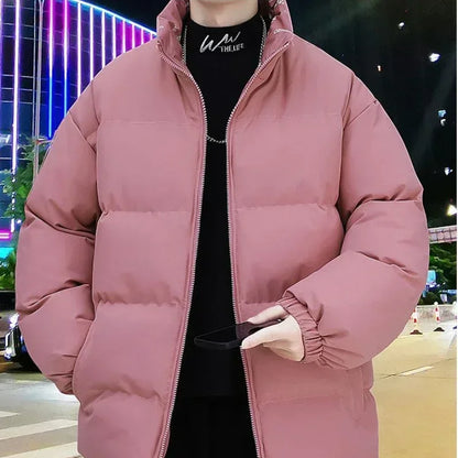 Winter Coat for Men Loose Down Jacket Man Pink Deals On Offer Original Brands Stylish High Quality Luxury Designer Harajuku Y2k