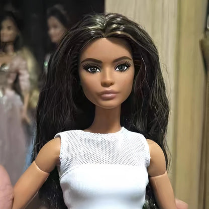 Authentic Barbie Looks Series Fashion Collection Dolls Black High Sister Collection Items Girls' Social Multi Joint Play Toys