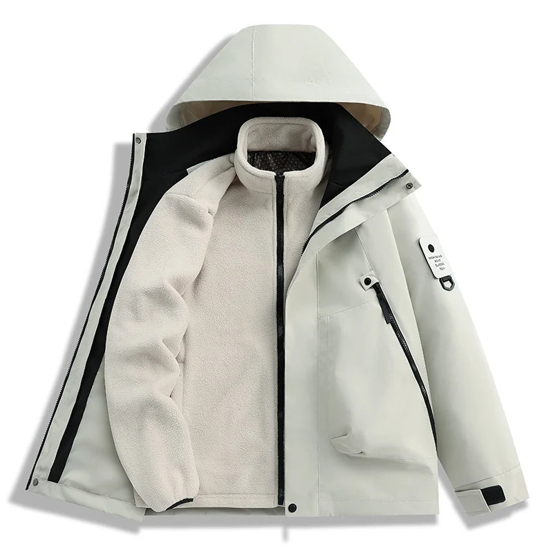 Paul 2026 Men's Thickened down Cotton Jacket Hooded Warm Workwear Ultra-Thick Outerwear Fashionable Urban Style Polyester Fiber