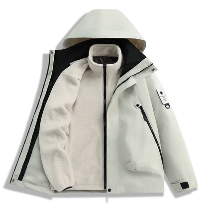 Paul 2026 Men's Thickened down Cotton Jacket Hooded Warm Workwear Ultra-Thick Outerwear Fashionable Urban Style Polyester Fiber