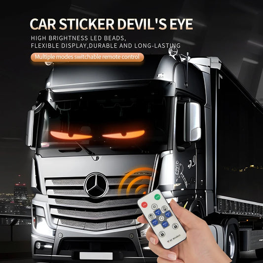 12V-24V Truck Decoration Atmosphere Light Devil's Eye flexible LED screen Video-driven Extra large smart decor light Accessories