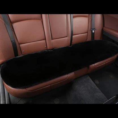 Car Seat Cover Cushion Winter Warm Plush Fluffy Car Seat Front Rear Wool Fur Capes Cushion Set Cotton Pad Car Interior