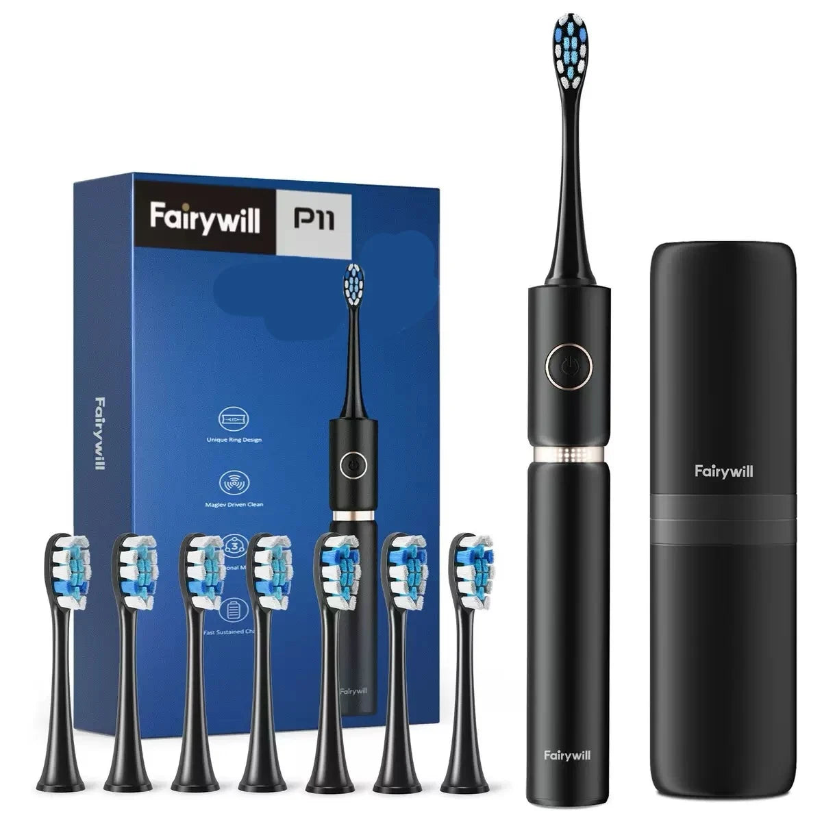 Fairywill P11 T9 P80 Electric Toothbrush Heads Compatible with Fairywill P11 T9 P80 Electric Toothbrush，4/8/16pcs