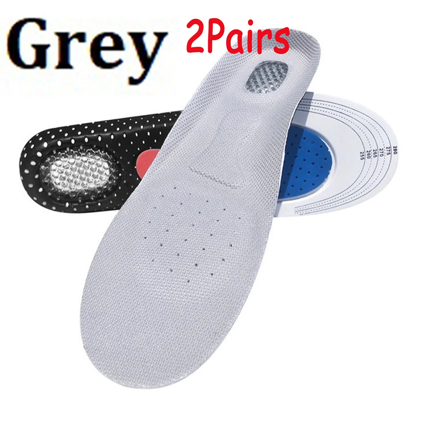 Cuttable Orthotic Insoles, Memory Foam Cushion Gel Insoles, Silicone Arch Support Inserts, Soft Running Insoles for Men & Women