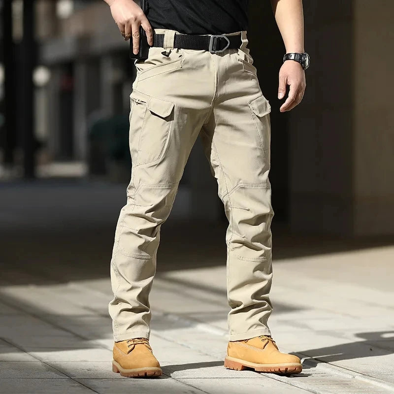 Men'S Tactical Cargo Pants - Softshell, Stretchy Fabric, Multiple Pockets, Button Fly, No Belt, All-Season Outdoor Training Pant