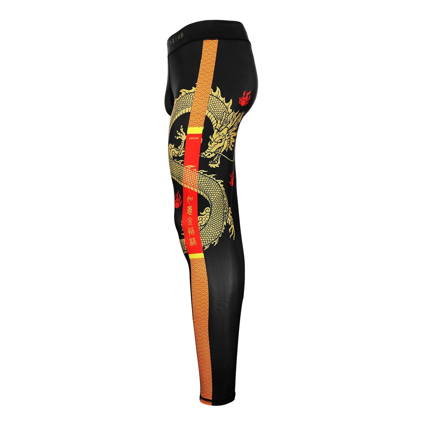 VSZAP Jiu-Jitsu Boxing Fighting Martial Arts Sports Skinny Trousers Men's Casual Dragon Pattern Quick-Drying Suit