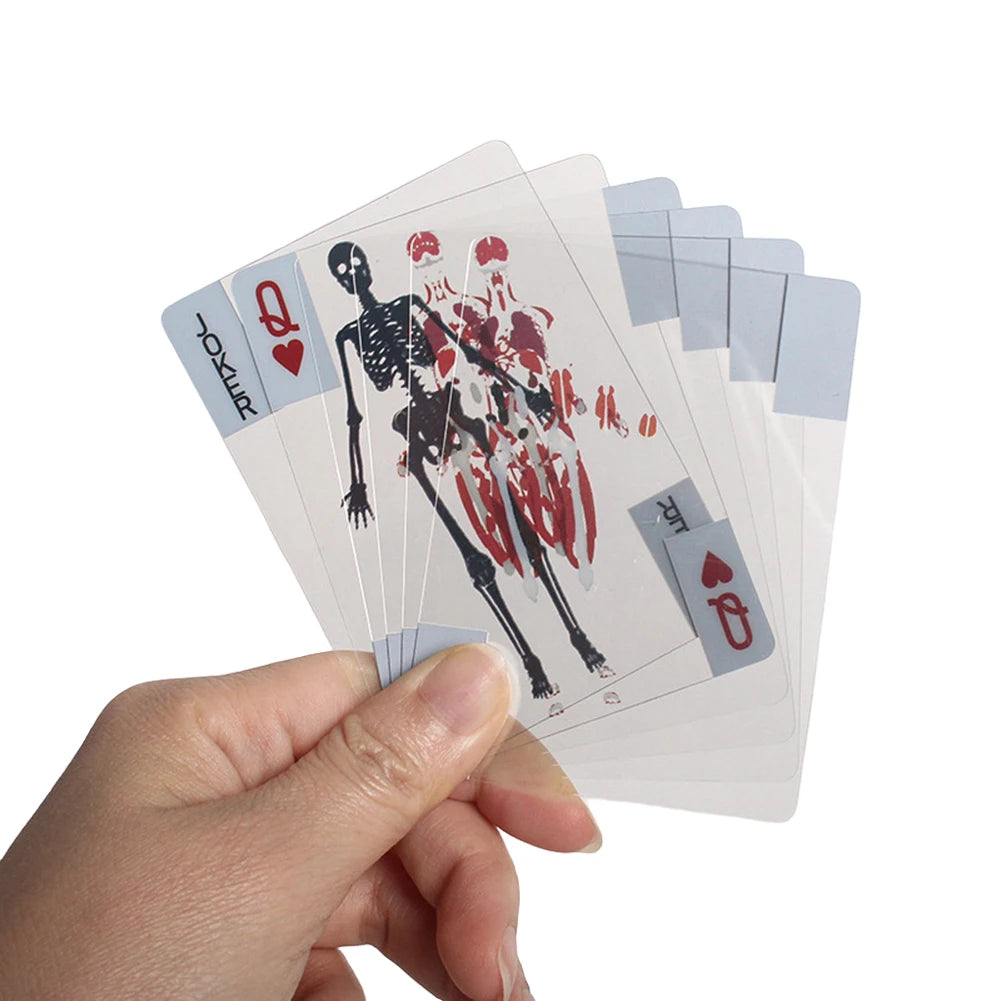 The Body Deck Skeleton Playing Cards Multifunctional Transparent Anatomy Poker Cards Skeletons X-Ray Designs Educational Gift