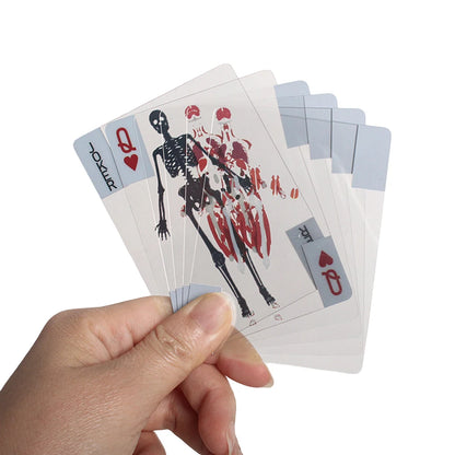 The Body Deck Skeleton Playing Cards Multifunctional Transparent Anatomy Poker Cards Skeletons X-Ray Designs Educational Gift