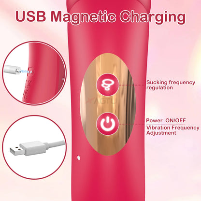 Sucking Vibrator Clitoral Clit Sucker for Women Female Powerful Vacuum Suction Nipples Anal Stimulator Massager Adult Sex Toys