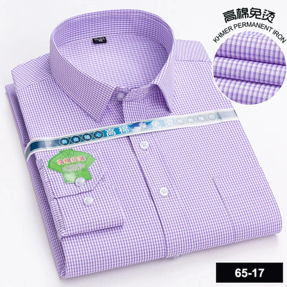 Men's Long Sleeve Casual Shirts Fashion Print Cotton Standard Fit Button Pocket Soft Shirts For Man Office Business Dress New
