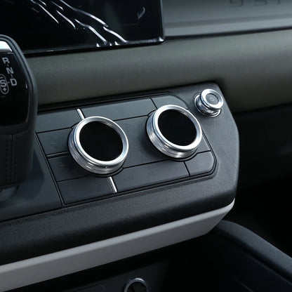 cheya Car central control air conditioner volume knob decorative cover For Land Rover Defender 110 2020+ Aluminum accessories