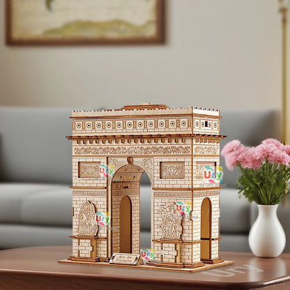 Ury 3D Wooden Puzzle Leaning of Pisa Big Ben Famous European UK Attractions Building World Architecture Model DIY Toy Decoration