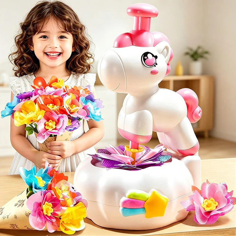 Girl Creative Flower Crafting Set Children's Work Supplies DIY Craft Education Manual Activities for 3 Years Kids Birthday Gifts