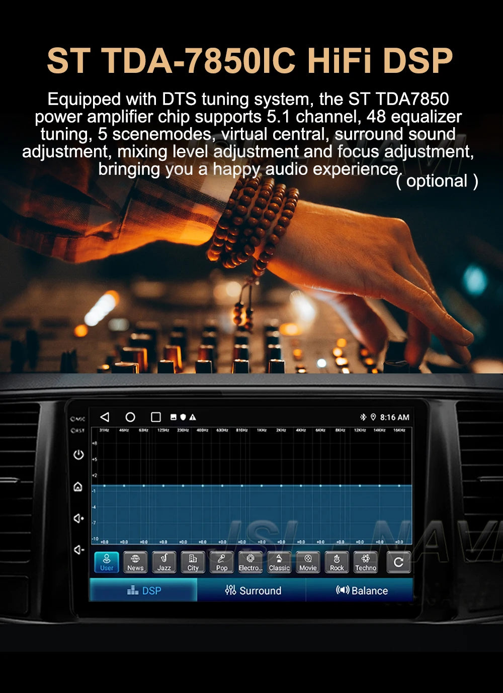 Android 16 Carplay Auto Multimedia Player Car Radio For Hyundai I20 2010 2012 2013 2014 DSP Autoradio GPS Stereo 2din Head Unit