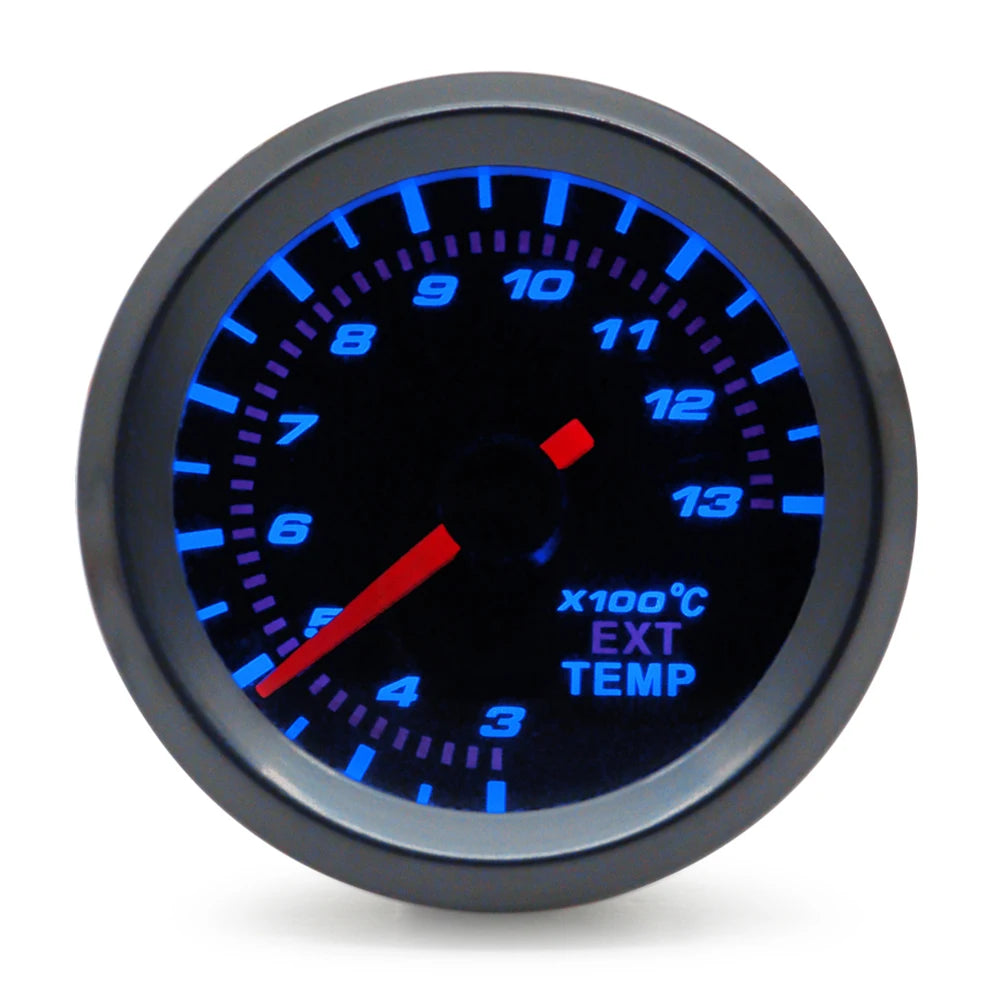 52mm Boost/Vacuum/Water Temp/Oil Temp/Oil Press/Voltage/Tachometer/Air Fuel Ratio/EGT Gauge Analog Blue Led+ 52MM Gauge Pods