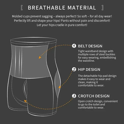 Men High Waisted Tummy Control Panties Waist Trainer Belt Cincher Corset Padded Panties Thigh Breathable Underwear Body Shaper