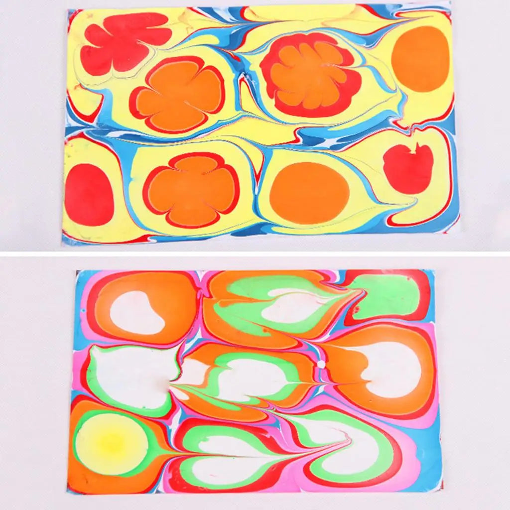 Plastic Ebru Art Tray Marbling Painting Kit for Children DIY Craft Supplies Art and Craft Materials for Kids