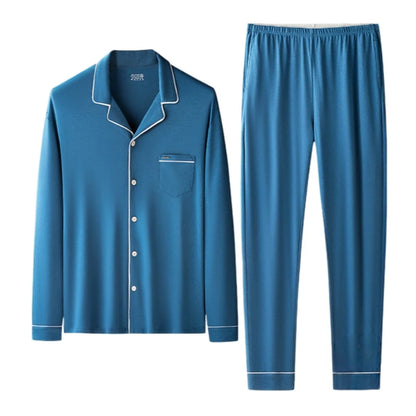 Men's Loose Fit Pajamas Set Soft Lyocell & Cotton Blend Breathable Sleepwear Cozy Home Loungewear Comfortable Pajamas