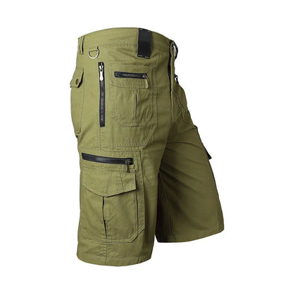 Summer breathable straight shorts men's military tactical shorts with multiple pockets workwear running pants hiking fitness ca