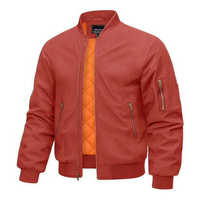 MAGCOMSEN Bomber Jacket Men Warm Zip Up Winter Padded Coat Casual Baseball Jackets Pilot Windbreaker Varsity Jackets