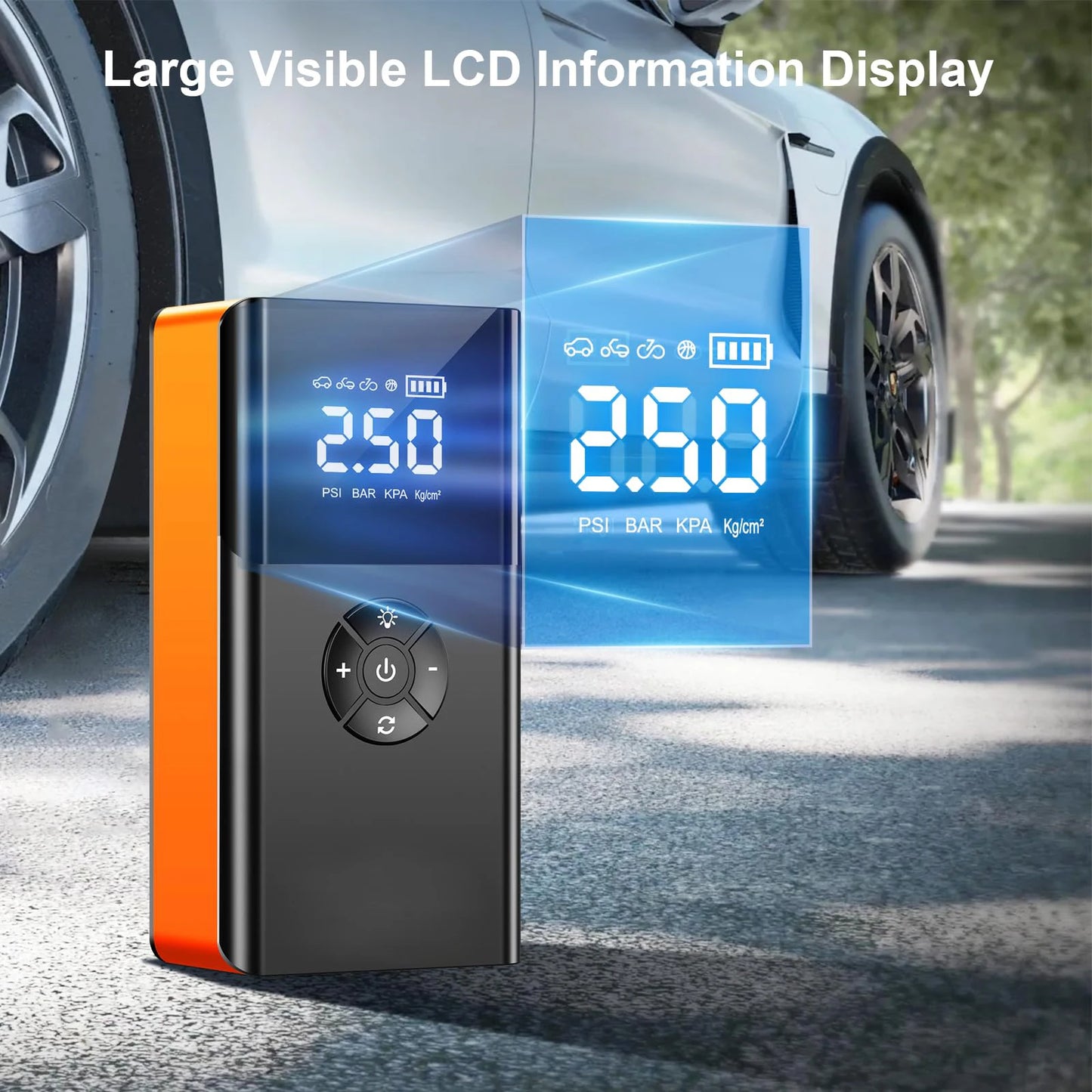 5000a 180 Psi Car Jump Starter Compressor Battery Portable Power Bank Tire Capacitor Booster 12v Emergency Jumper With Air Pump