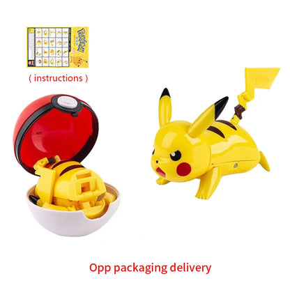 Pokemon Figure ball transform Action Gyarados Charizard Venusaur Blastoise Mewtwo Pikachu Mew Snorlax Poke ball Pokeball gift