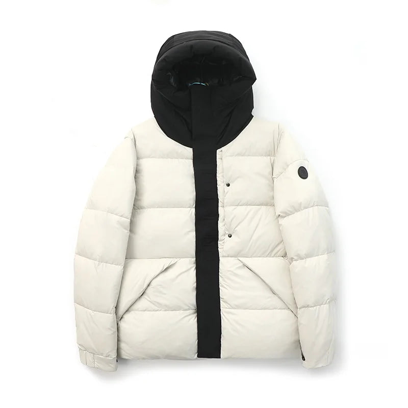 Ultra-Thick High-Puff Waterproof 90-Down Hooded Puffer Jacket for Men And Women Premium Fashion Outerwear for Autumn And Winter