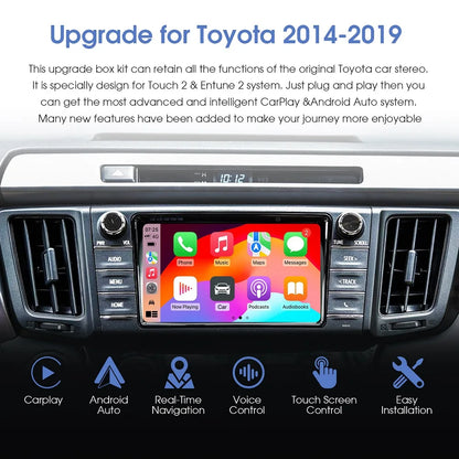 Wireless Carplay Android Auto for Toyota with Touch2 Entune2.0 2014-2019 Fits for Tundra/Highlander/RAV4/Tacoma/Camry/Corolla