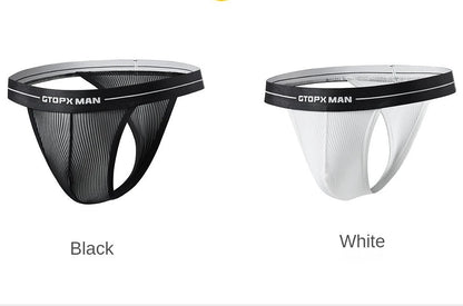 GTOPXMAN Men Underwear Sexy Mesh Transparent Men Thongs