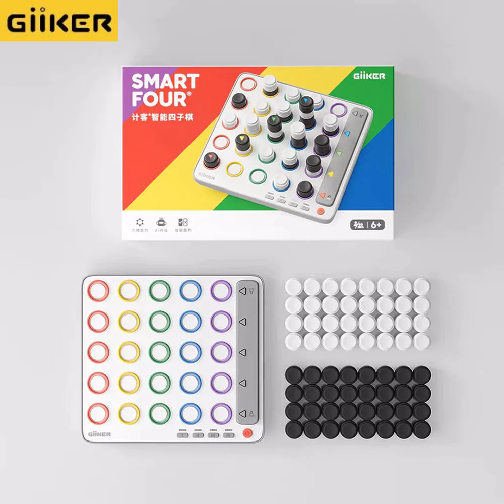 Original Giiker Smart Four Chess 3D Four in A Row Board Game with Intelligent AI Space Creative Interactive Toys For Kids Gifts