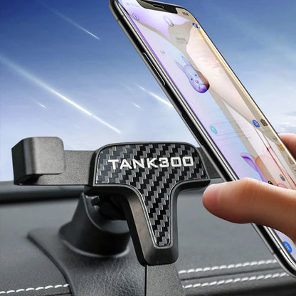 For Great Wall GWM GWM Tank 300 Car Phone Holder Interior Parts Specialized Carbon Fiber Pattern Aromatherapy Holder Accessories