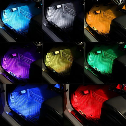 2/4/6pcs Wireless LED Strobe Lights Car Decor Atmosphere Light 8 Colors Rechargeable Led Lights Anti-Collision LED Warning Light