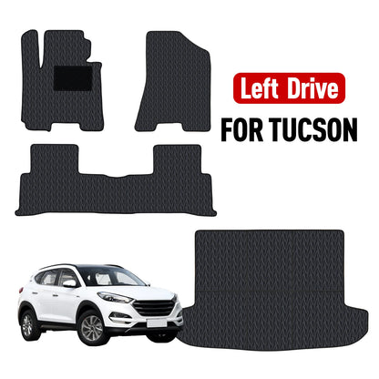 Custom car floor mat For Hyundai Tucson 2016-2018 Floor Mats All Weather Trunk Mats Floor Waterproof Non-Slip Cargo Liners Pad