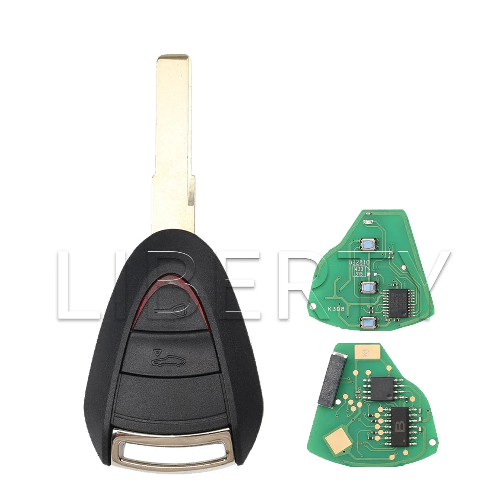 Liberty Smart Car Remote Key Fob For Porsche Carrera Cayman 911 987 996 997 Boxster S 2S 4S Turbo Targa 315/433MHz ID 46CHIP