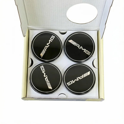 4PCS 75mm Car Floating Wheel Center Hub Caps Cover for Mercedes Benz Amg B/C/E/S Class A Class C200L GLC GLK CLA Accessories.