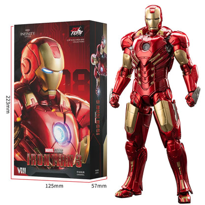 Marvel Avengers ZD Toys Iron Man MK3 MK1 MK6 MK7 MK5 Tony Stark Iron Patriot War Machine Action Figure Ironman Collect Toy Gift