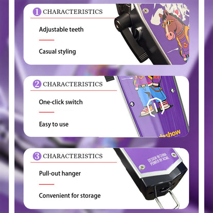MEDESHOW D8 Professional Hair Cutting Machine Kit for Men Hair Clipper Trimmer 0mm Gap Cutter Head USB Charger Barber Kit