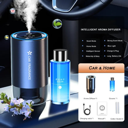 Car Air Refresher with LED Light Starry Projection Light Home Perfume Auto Air Purifier Aromatherapy Car Accessory For Tesla