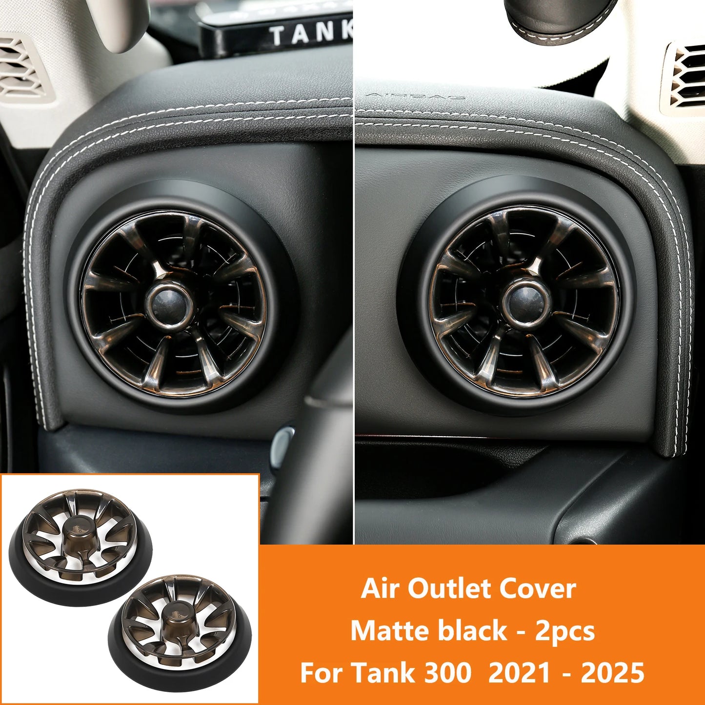 For GWM Tank 300 2021-2025 Interior Air Conditioner Vent Cover Sun Visor Light Shield Decoration Modification Cover Accessories