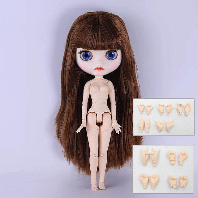 ICY DBS Blyth Doll BJD Joint Body White Skin Matte Face Bow Cute Doll 1/6 30cm Girl Gift Anime SD