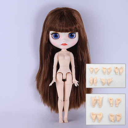 ICY DBS Blyth Doll BJD Joint Body White Skin Matte Face Bow Cute Doll 1/6 30cm Girl Gift Anime SD