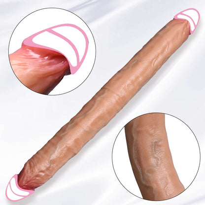 Double Ended Dildos Soft Silicone Long Dildo Penis Vaginal G-spot Massage Orgasm Dick Lesbian Masturbator Butt Plug Sex Toys 18