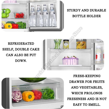 Refrigerator Household Three Doors 206 Liters Energy-Saving Fresh-Keeping Freezer