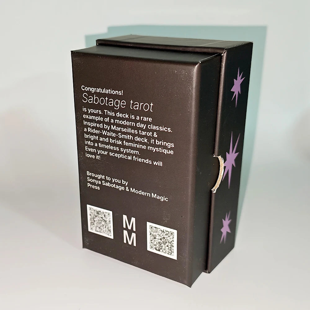 78 Pcs Cards 12*7cm Sabotage Tarot - Feminine Mystique Deck in Rigid Box, Printed on 350GSM Double-embossed Cardstock