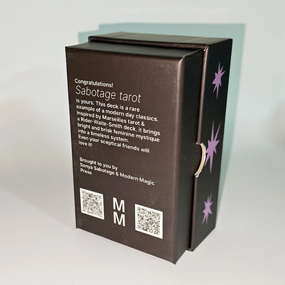 78 Pcs Cards 12*7cm Sabotage Tarot - Feminine Mystique Deck in Rigid Box, Printed on 350GSM Double-embossed Cardstock