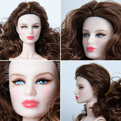 Pro-Grade 12.6in 1/6 BJD Doll - 12-Articulated Statue, Exquisite Makeup, Fluffy Hair, Desktop Ornament (No Clothing)