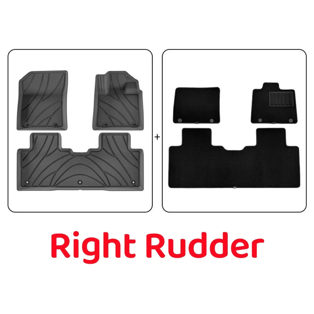 For Geely Galaxy EX5 E5 2024 2025 TPE Floor Mat Trunk All-Weather 3D Liner Accessories Black(Left Rudder&Right Rudder)