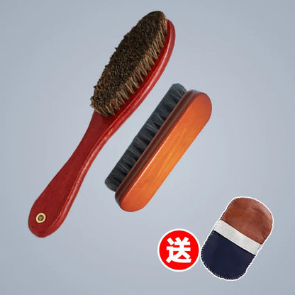Soft Bristle Horse Hair Brush Shoe Cleaner Stain Remover for Velvet Matte Leather Dusting And Polishing