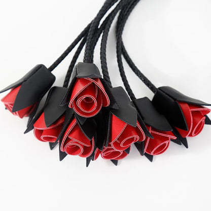 8 Rose Red Black PU Leather Bdsm Whip Bdsm Spanking Flogger Flirting Bondage Restraints Slave Sex Toys for Woman Adult Games