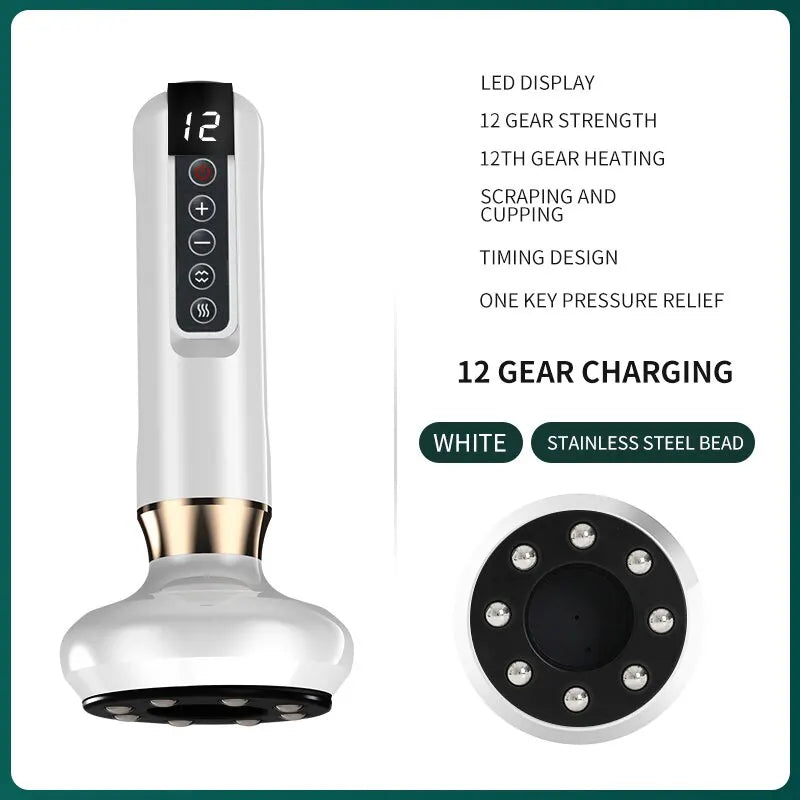 Rechargeable Electric Cupping Massager Vacuum Suction Cup GuaSha Beauty Health Scraping Massager Body Care Tools Portable Ease